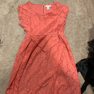 Motherhood Maternity Size Large Lace Coral Dress